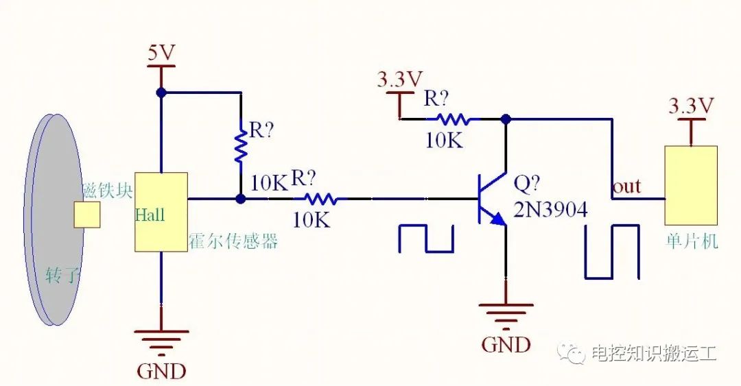 霍尔传感器测量振幅的电路原理框图