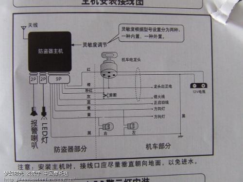 猎豹防盗器接线图