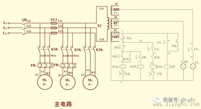 吹膜机电气原理图